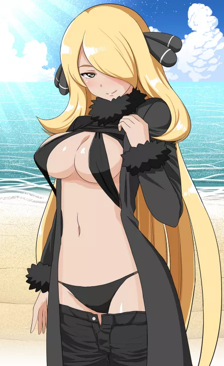 Cynthia's black swimsuit~š¤