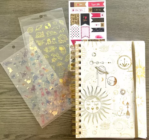 Daddy got me a new journal and stickers to go with it!🥰