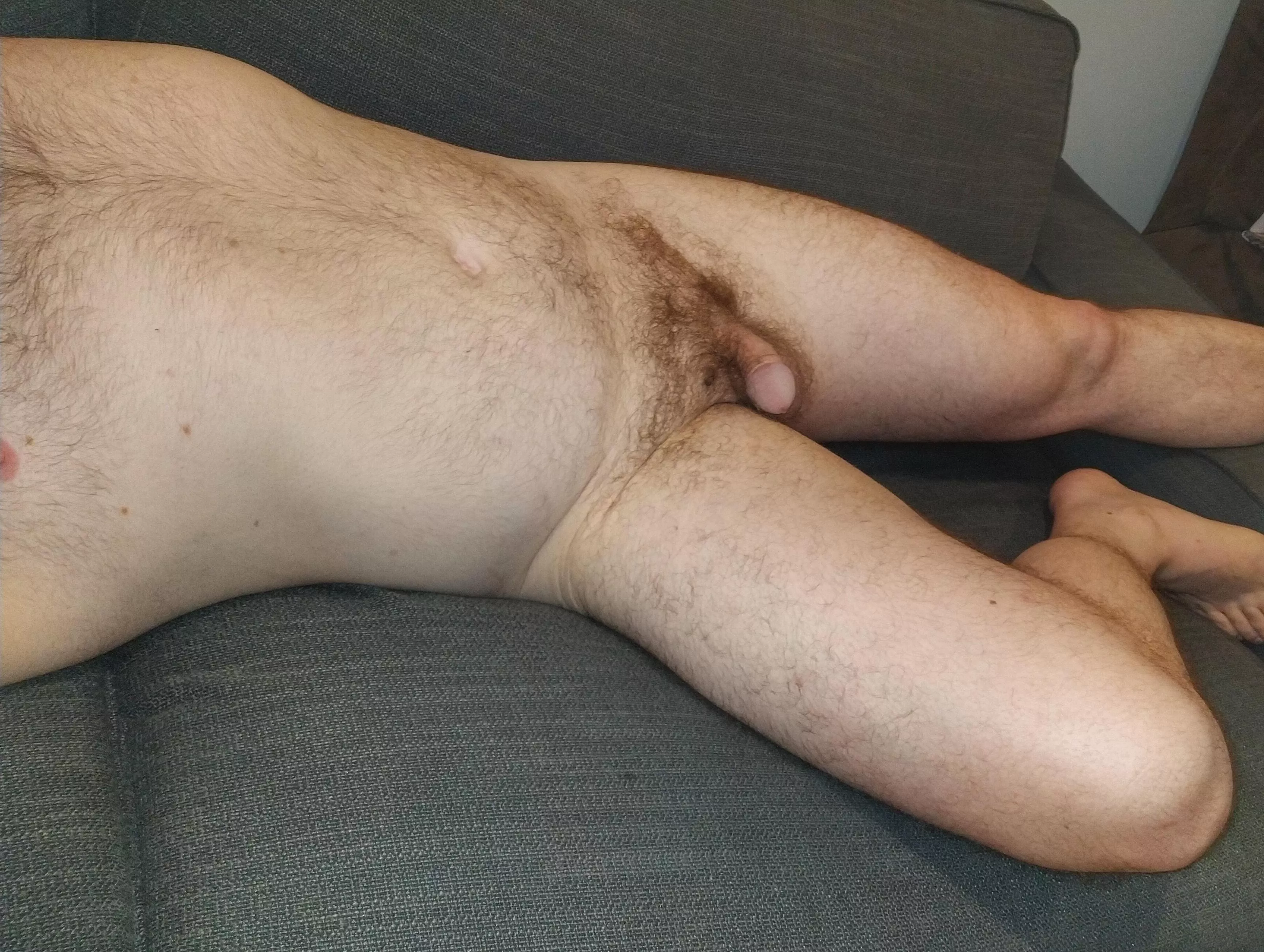 Daddy is waiting on the sofa