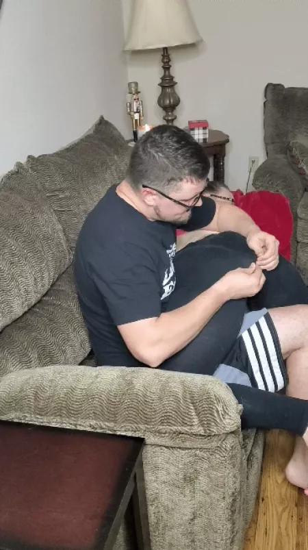 Daddy ripping my yoga pants to get to the goods. π€€π€.