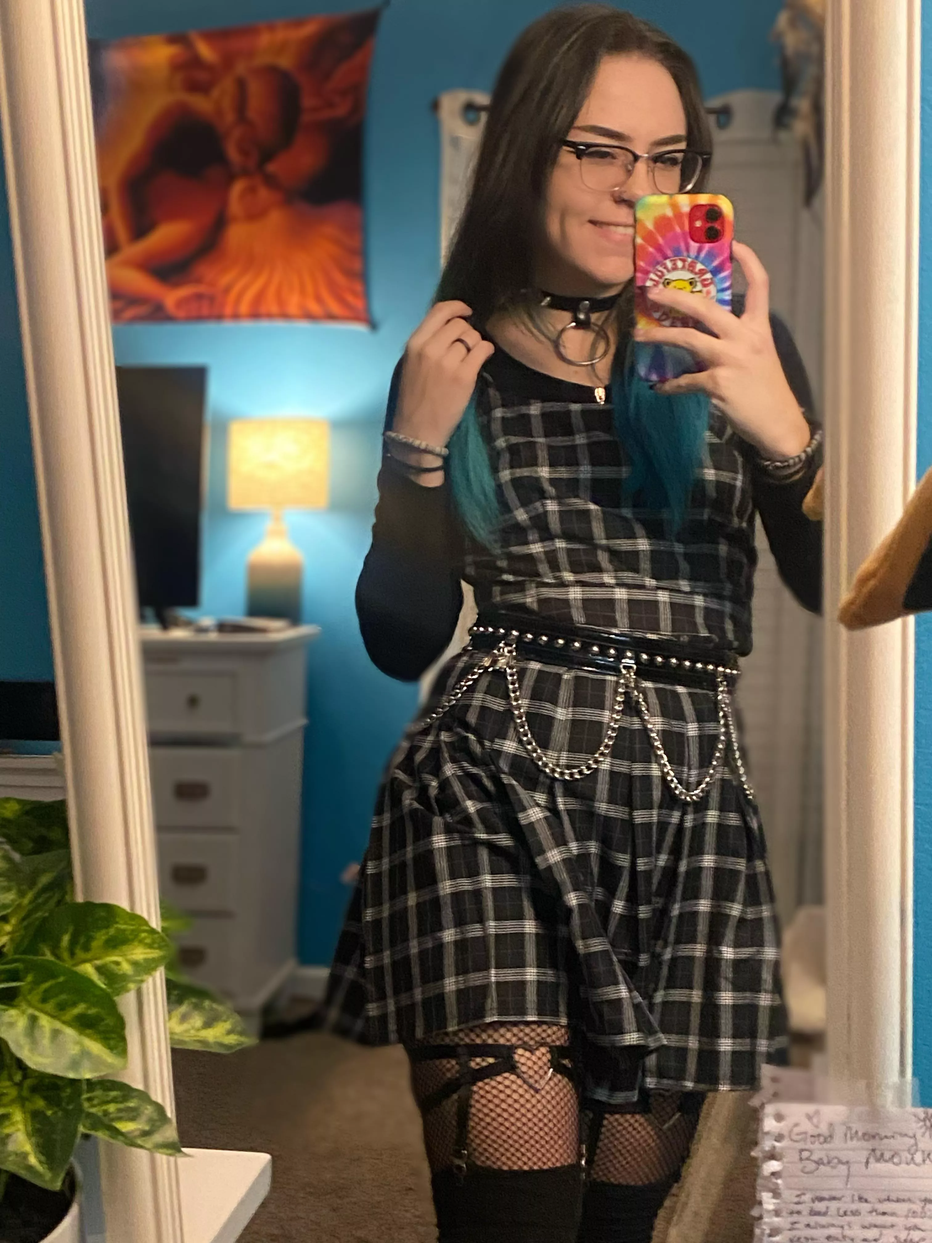 Daddy told me he was taking me out to dinner and to get dressed up 🥰🌈🖤 I felt so cute.
