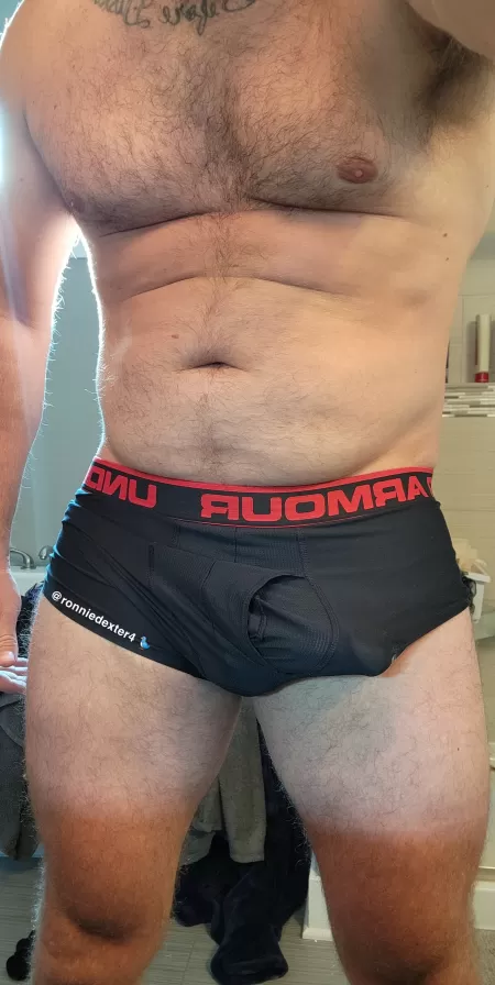Dad's boxer bulge. Dad's boxer bulge.