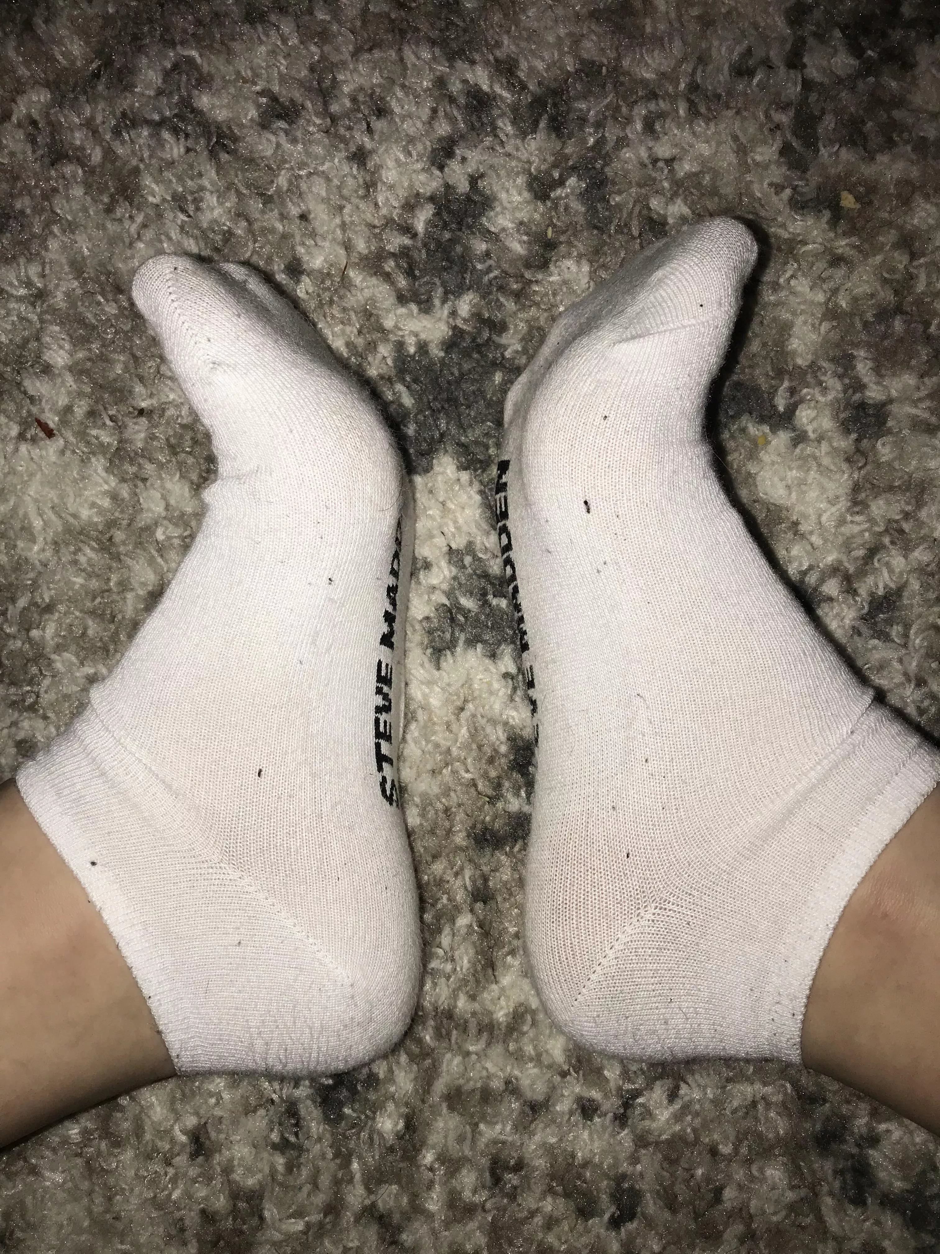 Day one of a special request 🧦. Worn all day under fuzzy socks in my doc martins. Exxxxtrrraaaa swedddy 💦