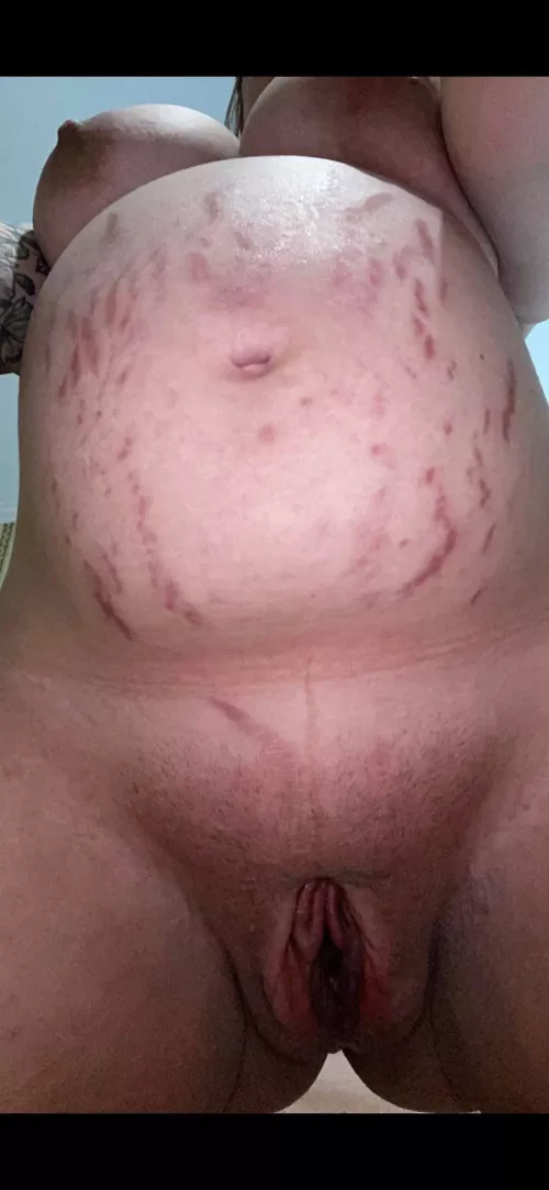 Days before giving birth