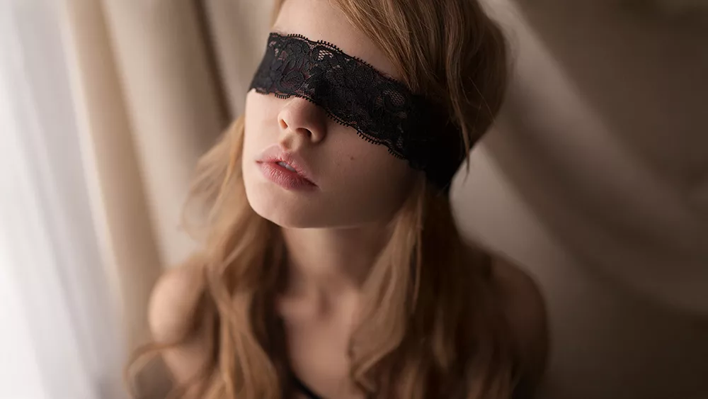 Delicate blindfold. Delicate blindfold.