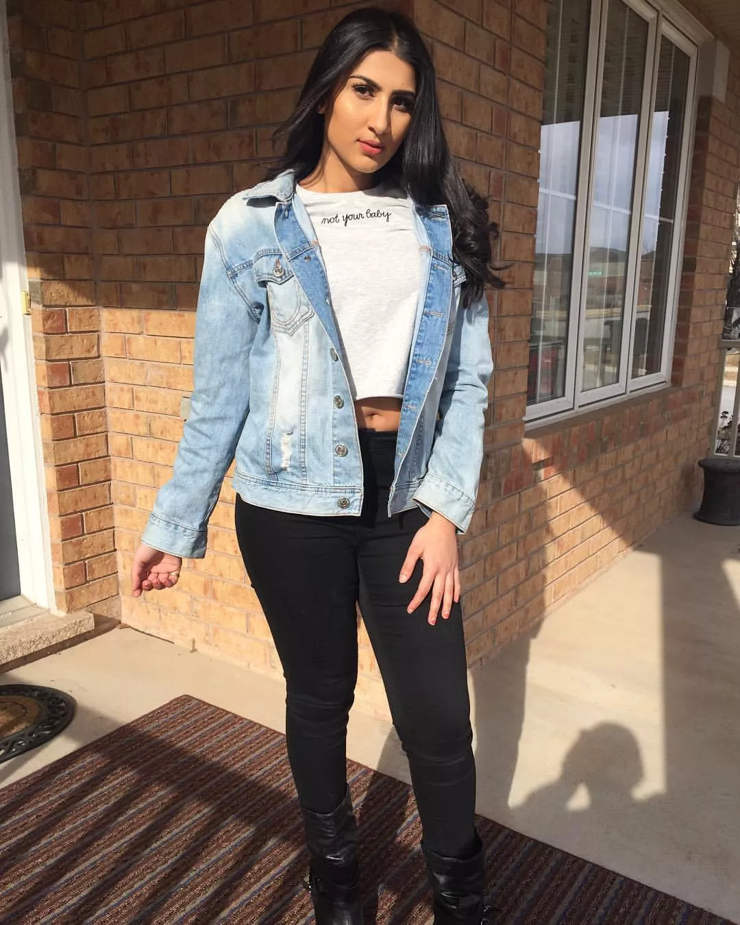 Desi Canadian Beauty in Black Jeans Desi Canadian Beauty in Black Jeans