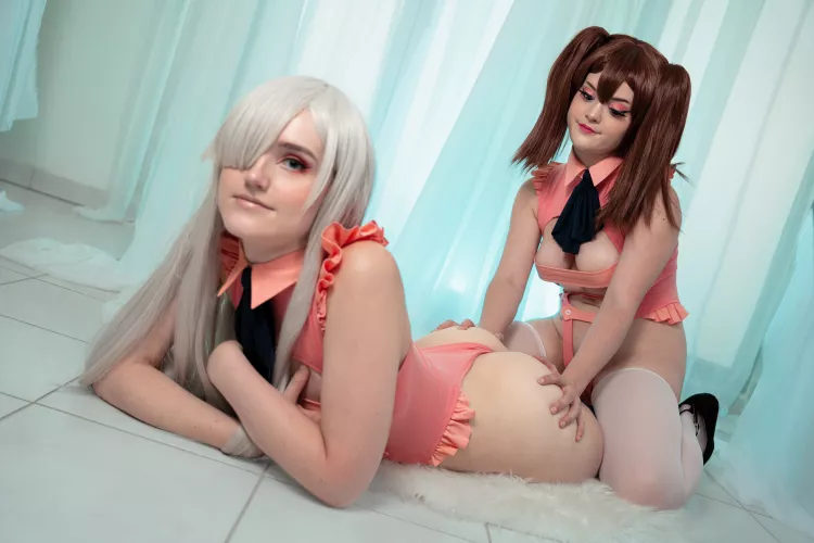 Diane & Elizabeth in lingerie inpired by Boar hat waitress outfit from SdS by AckyFoxy & Soalianna