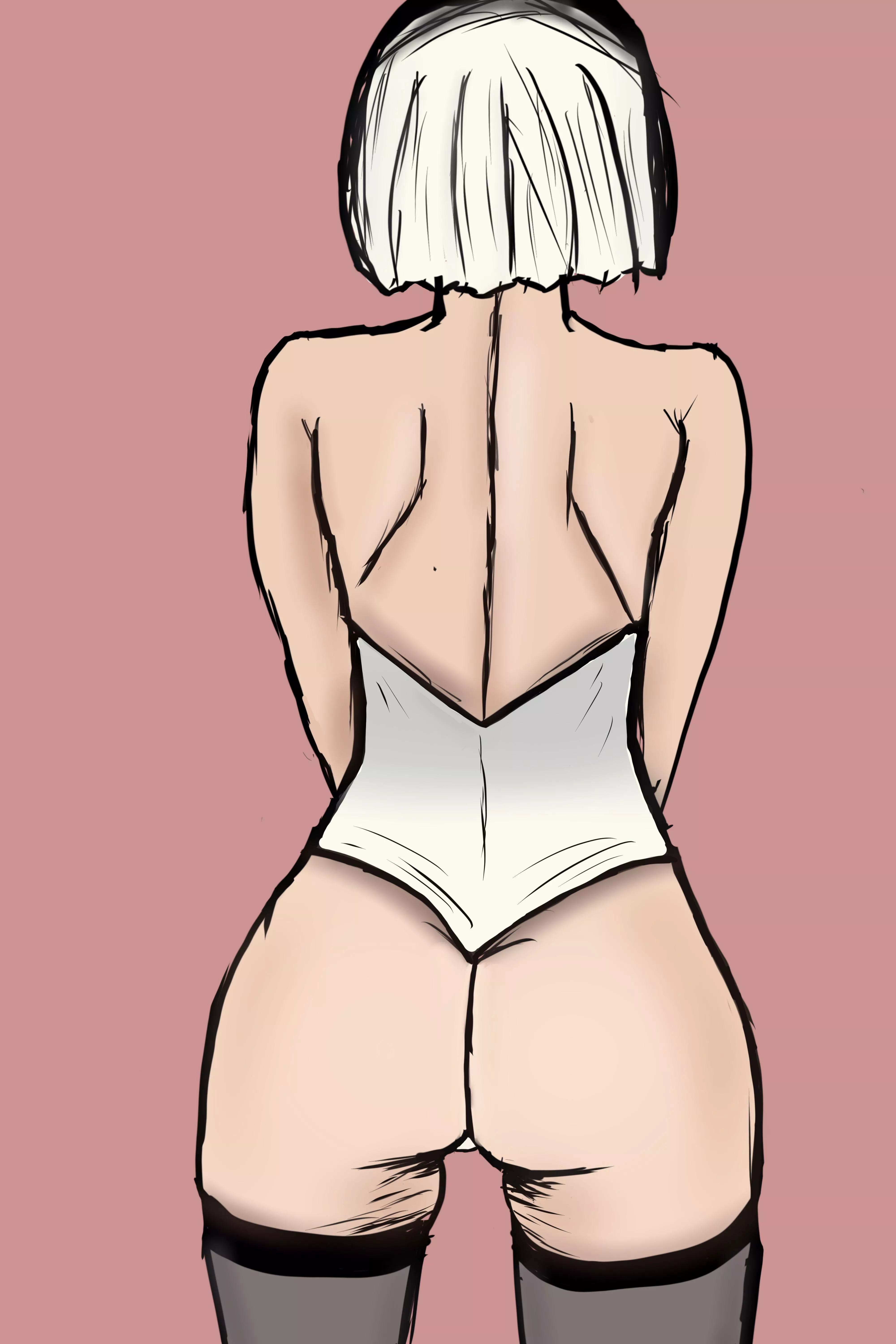 Did a quick sketch of 2B from behind. Did a quick sketch of 2B from behind.