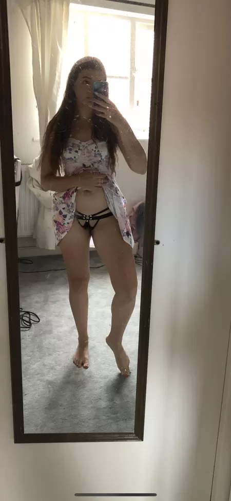 Did you expect these to be under this cute dress ๐