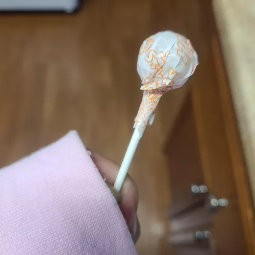 Did you know they make honey apple cough drop lollies? Perfect for this under the weather little