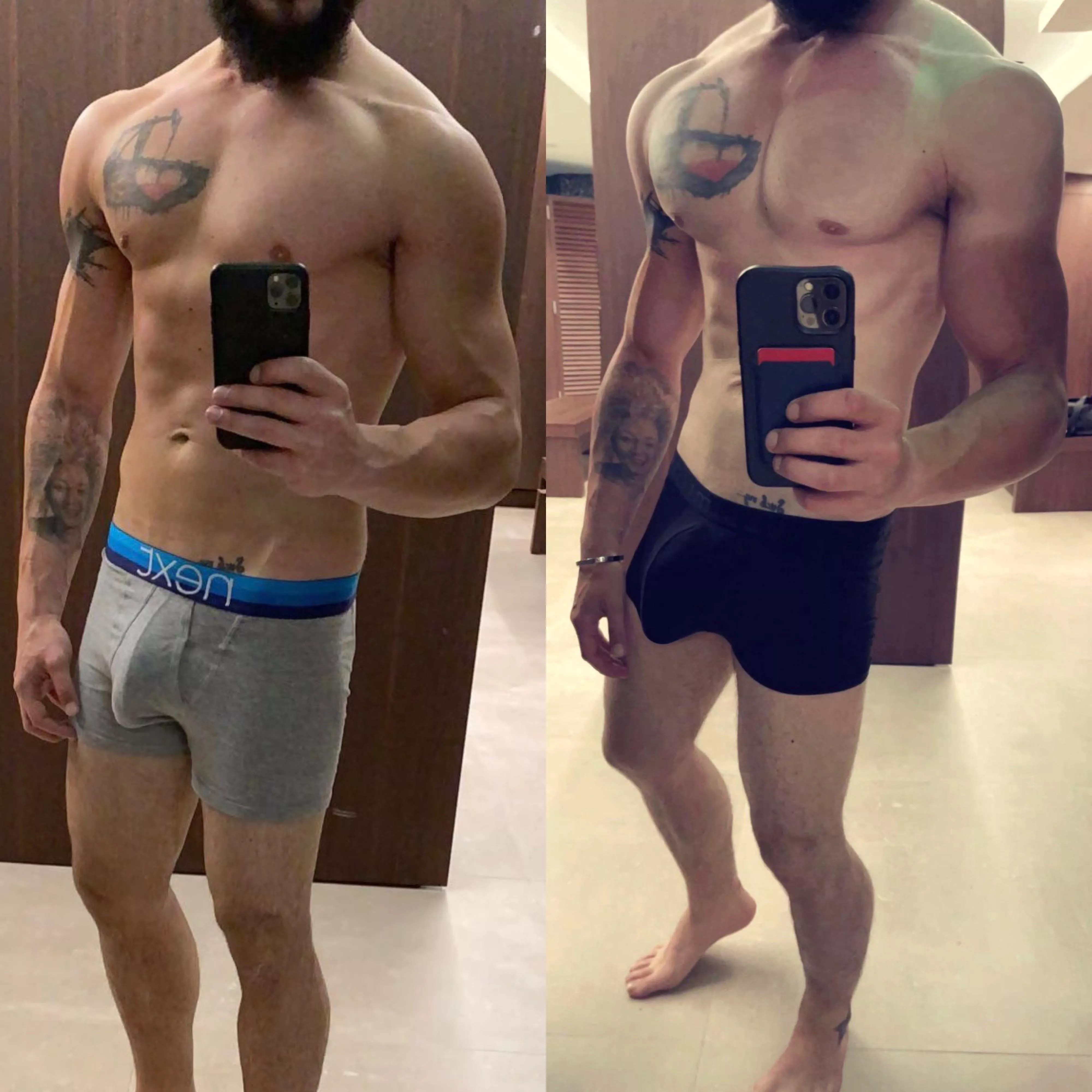 Different underwear and a year of gym…