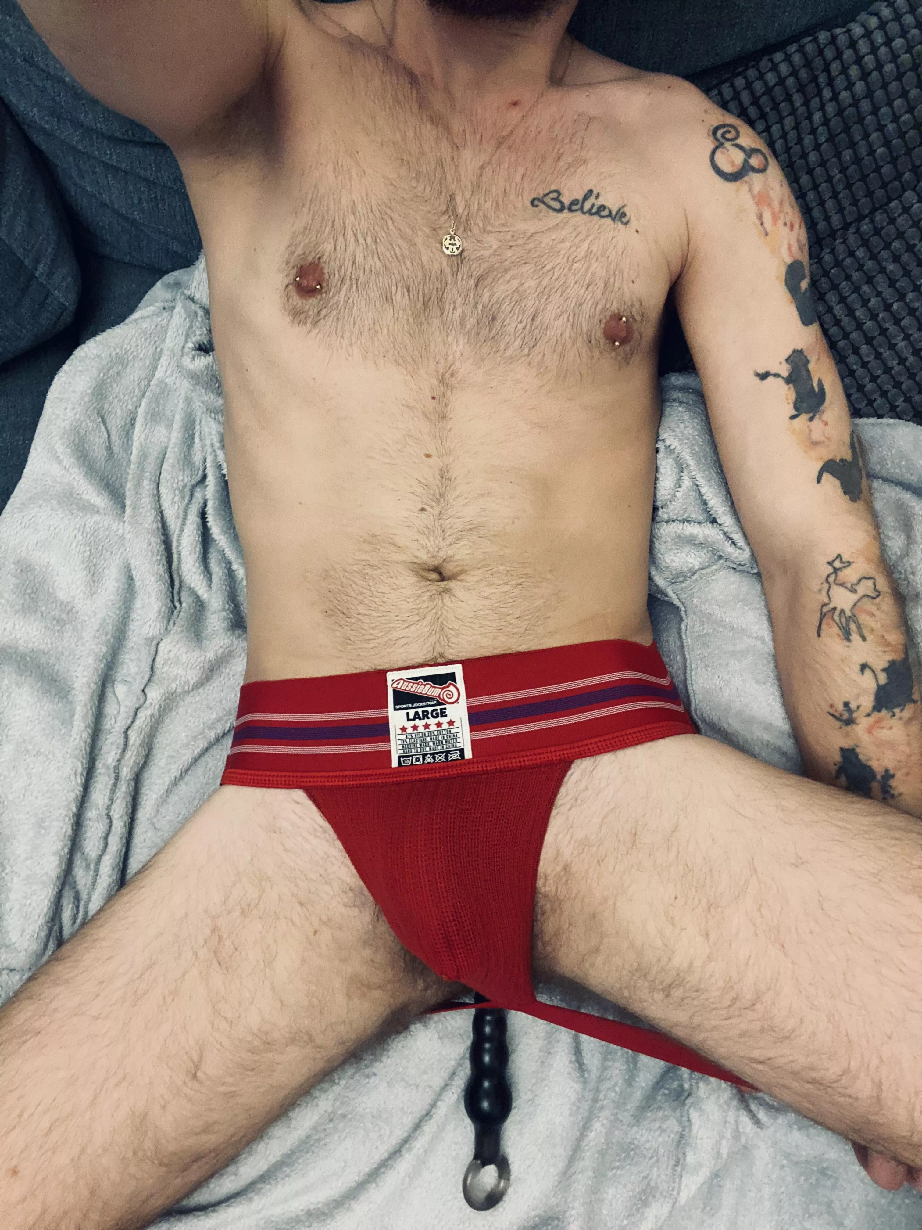 dildos n jocsktraps are the best combo for lonely evening