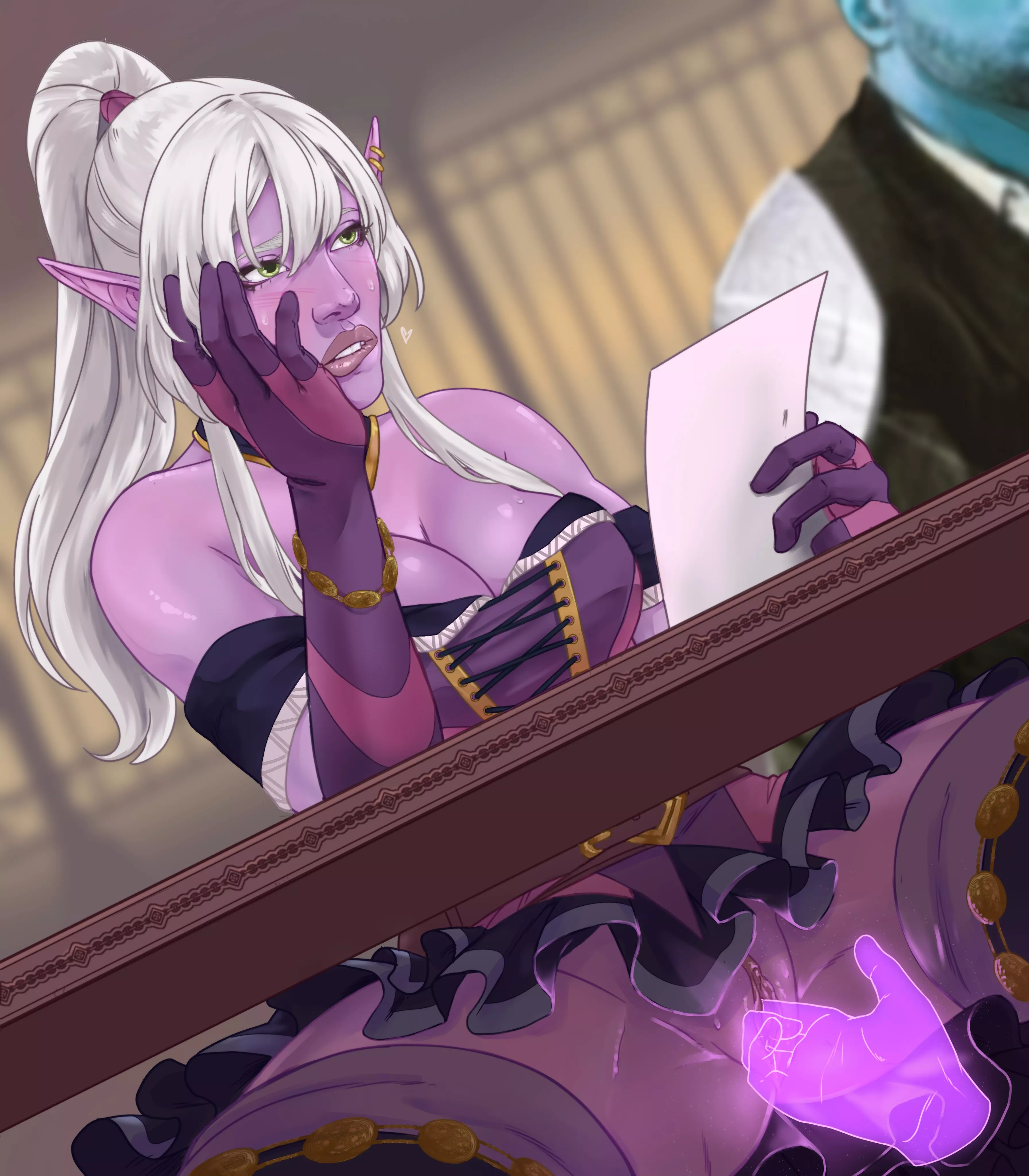 Distracted Drow in an important meeting (SaltSimulacrum) Distracted Drow in an important meeting (SaltSimulacrum)