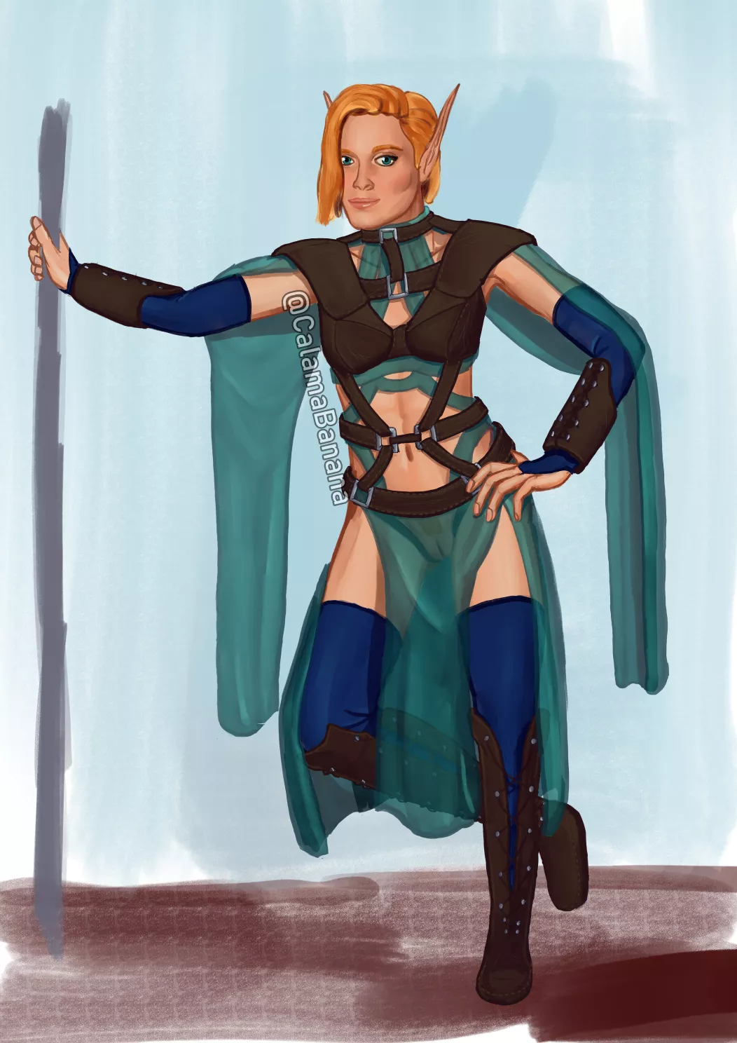 Distracting their foe is a large part of a bladesinger's dance. (CalamaBanana)[DnD]