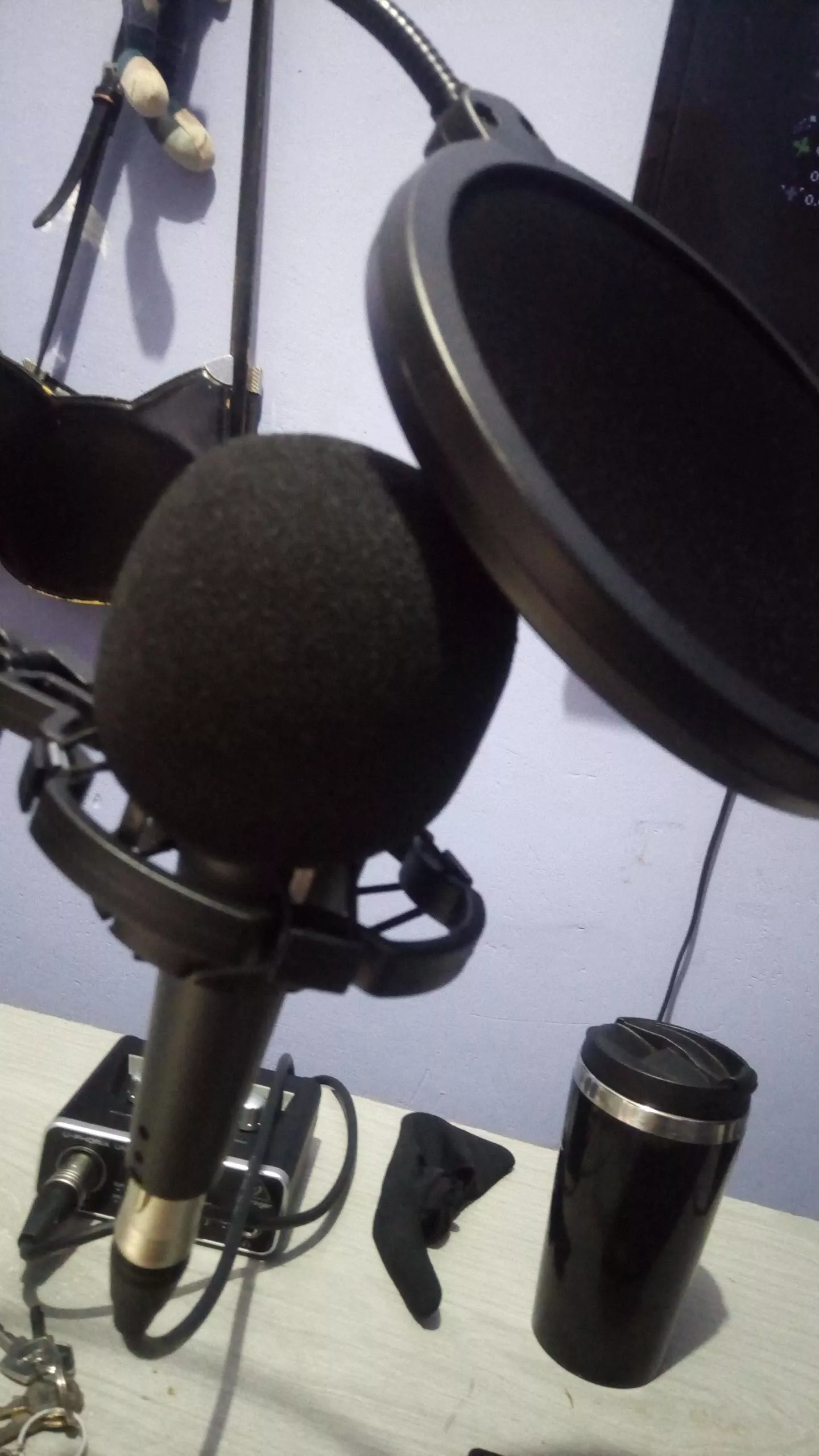 Do I need both of those in my microphone? I mean the windshield and the round thingy.