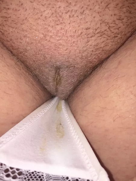 Do you like her dirty pussy print? Do you like her dirty pussy print?