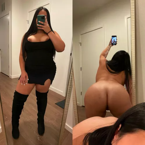 Do you like my ass or tits better?