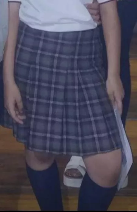 Do you like my school skirt? 🔥❤️