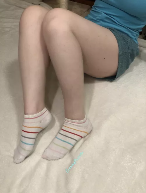 Do you like my striped ankle socks?