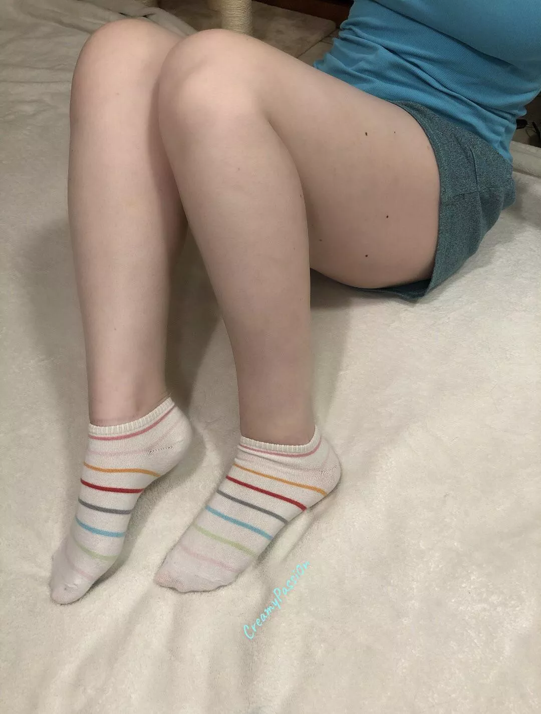 Do you like my striped ankle socks?