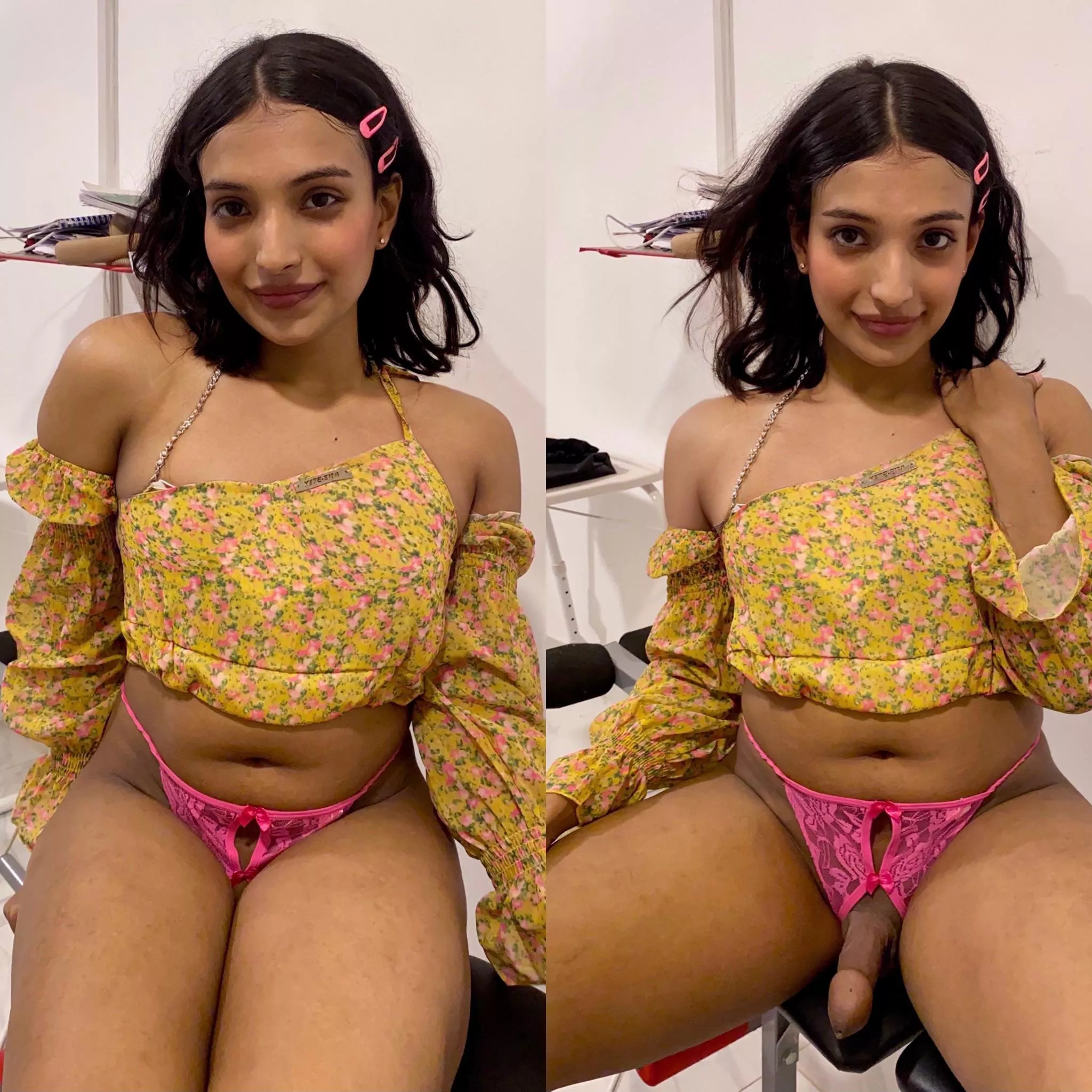 Do you like this surprise between my legs Do you like this surprise between my legs