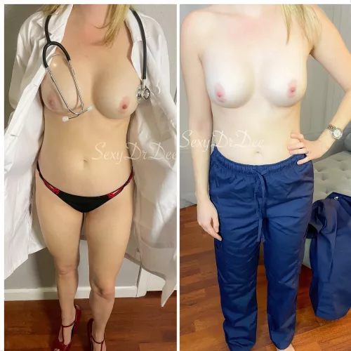 Do you prefer lab coat or scrubs? (36f)