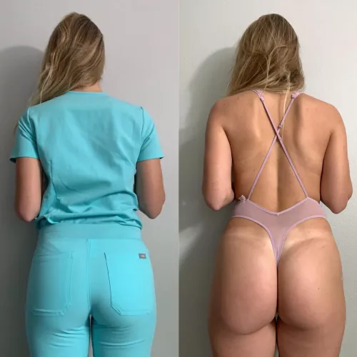 Do you think my scrubs are worth the stares?