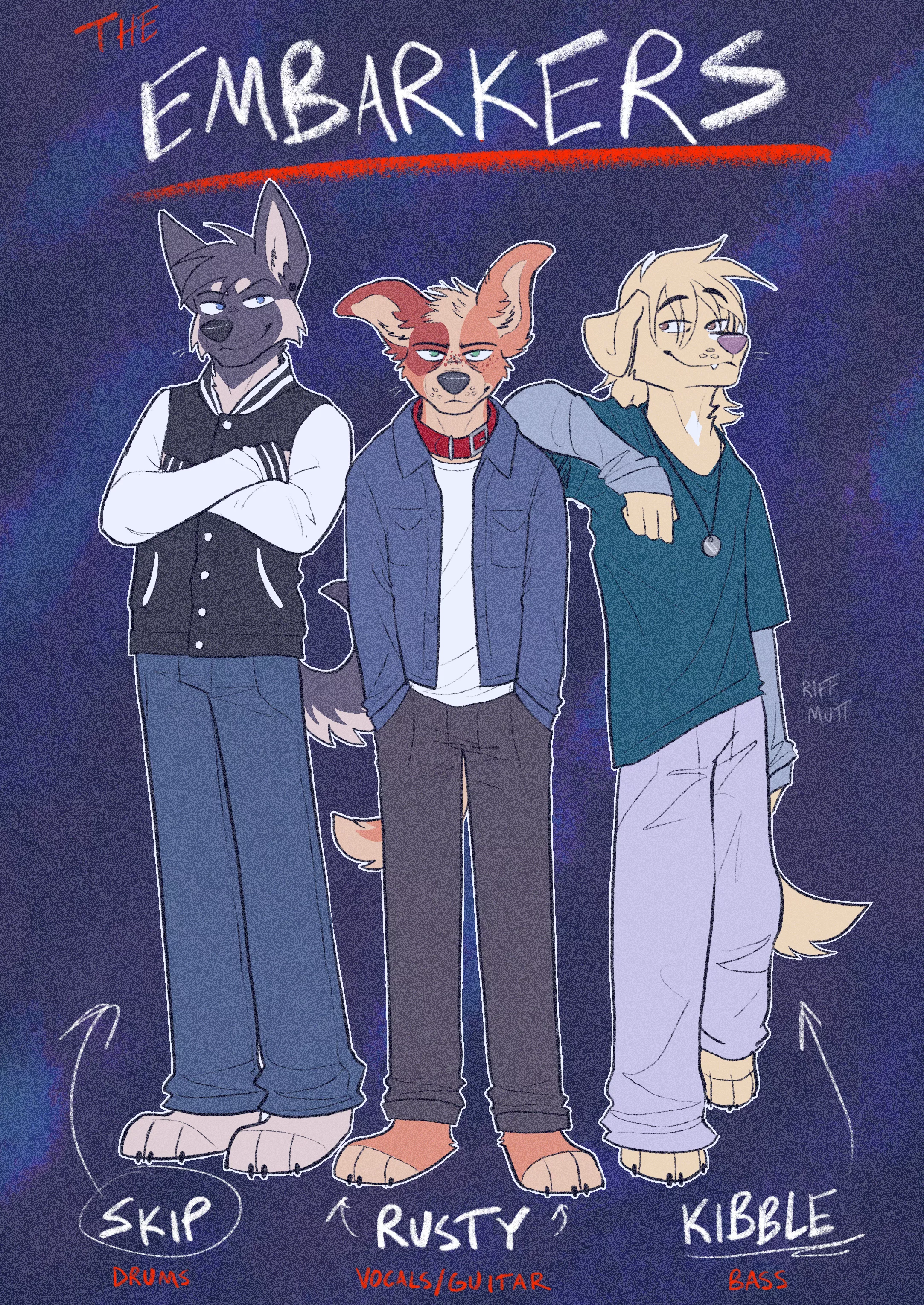 dog band poster (by me @riffmutt on twitter)
