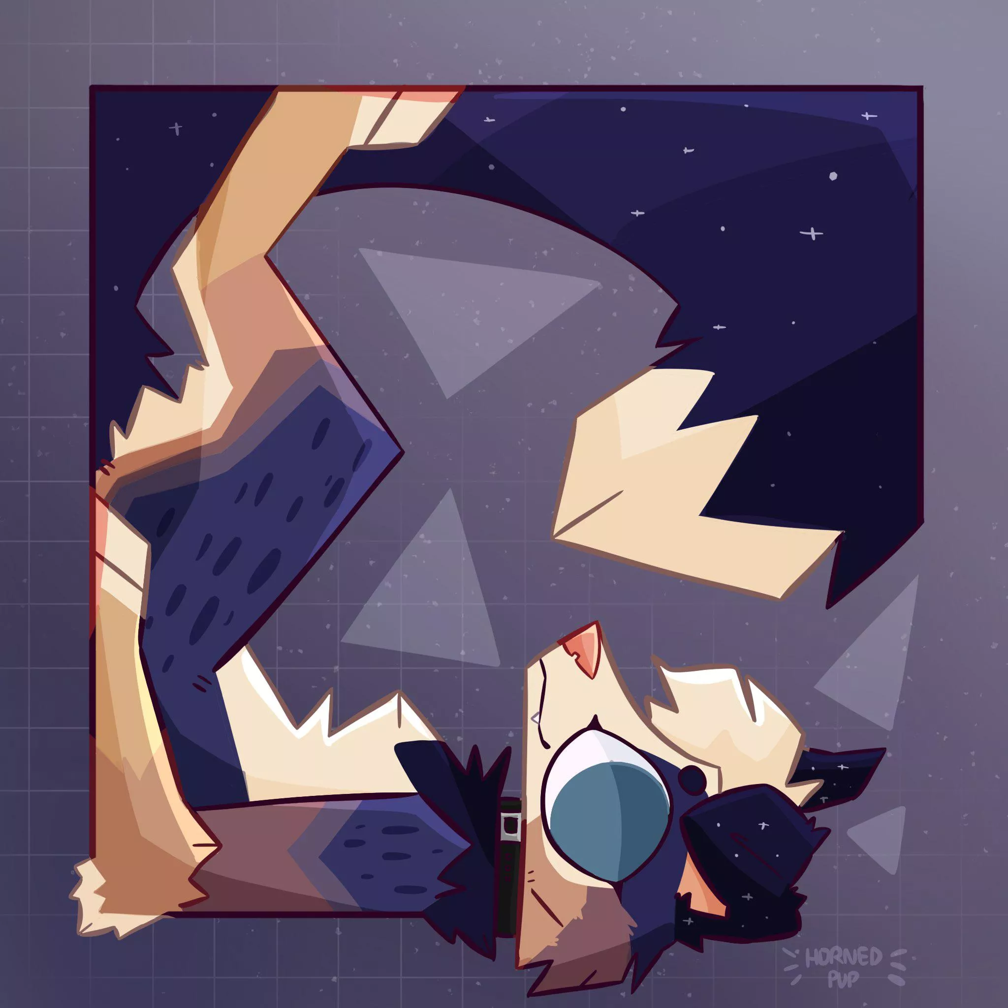 doggo commission! [OC] [@hornedpup on twitter]