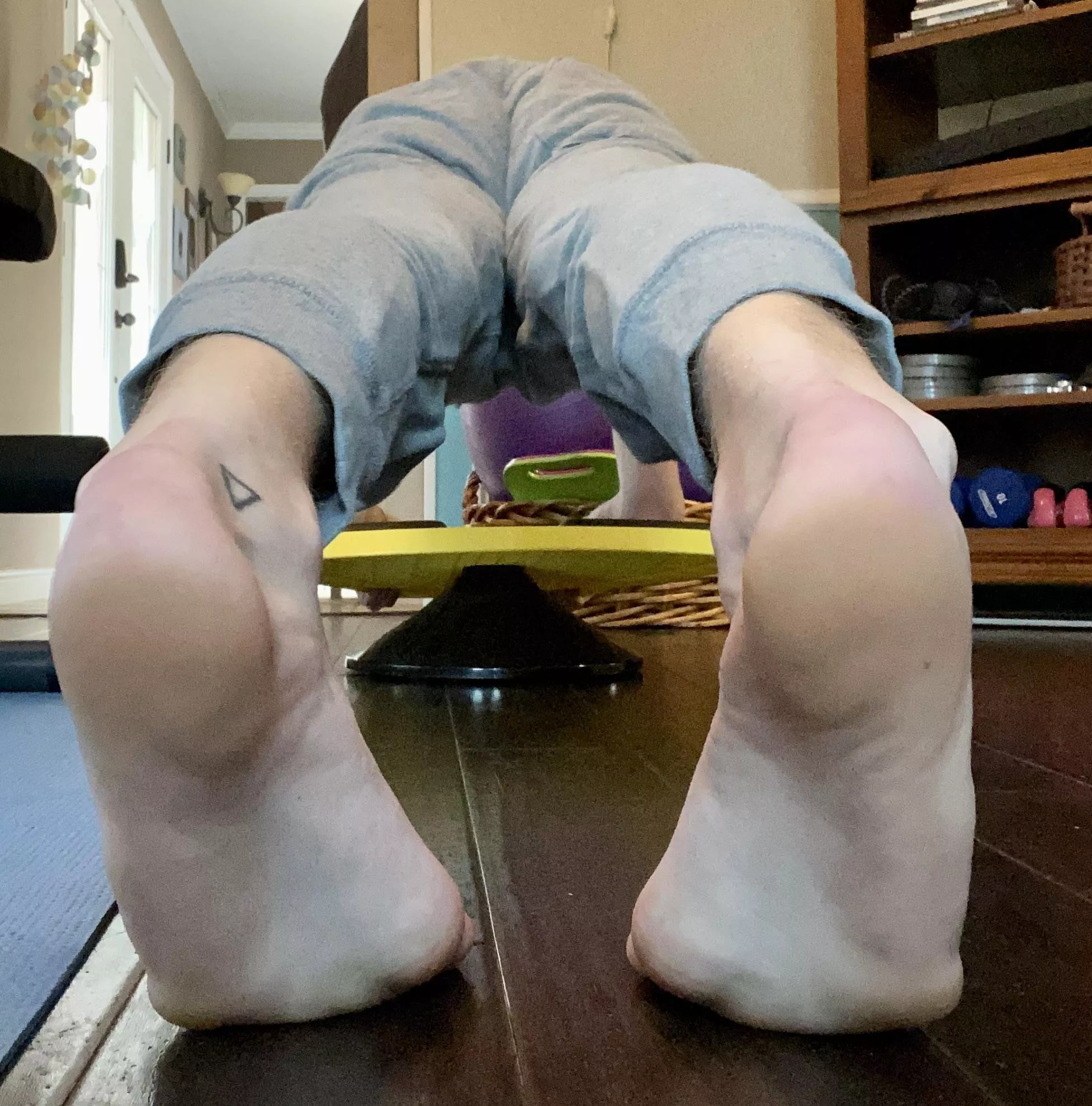 Doing a little work on my perfect body. Like the views?