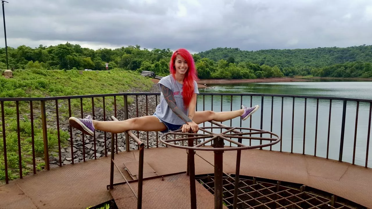 Doing splits in every possible place is my hobby