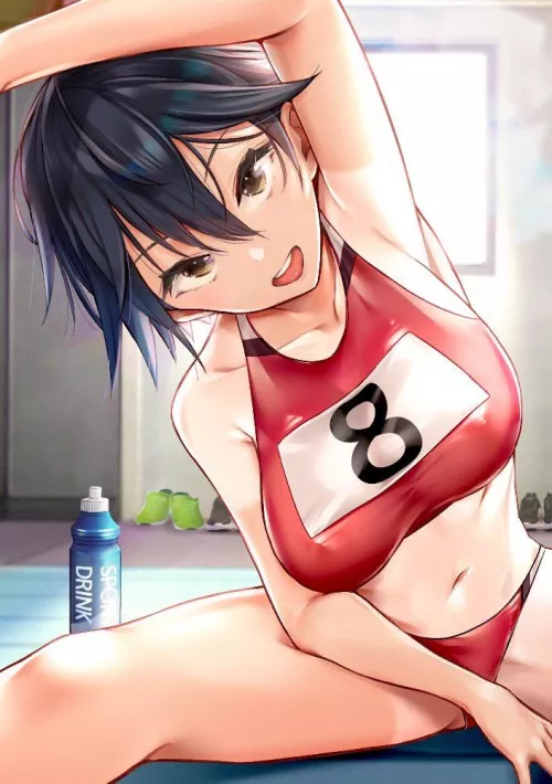 Doing stretches Doing stretches