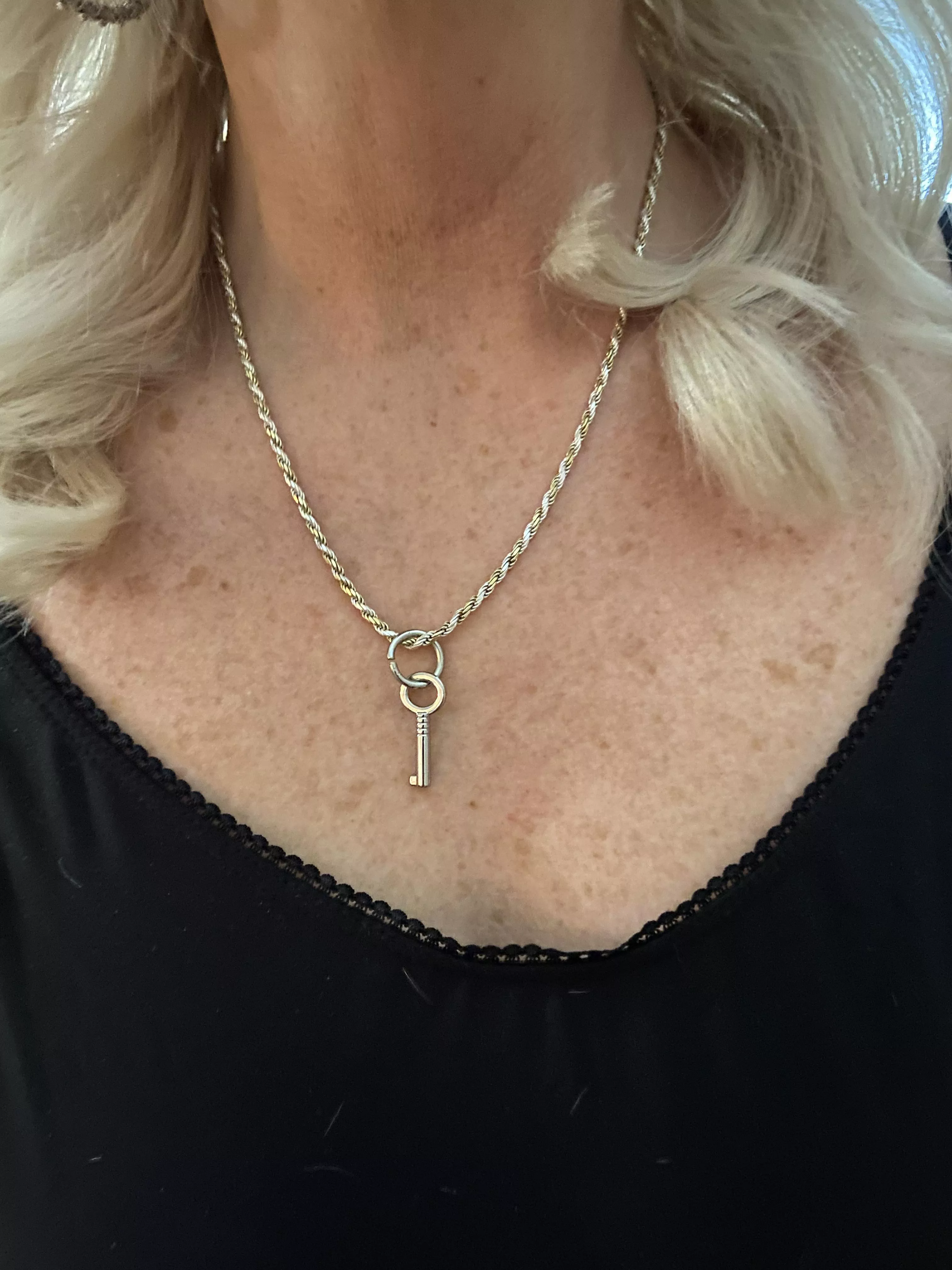 Dom’s new key to my chastity lock.