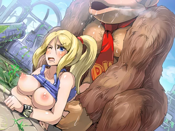 Donkey Kong performing his  Donkey Kong performing his