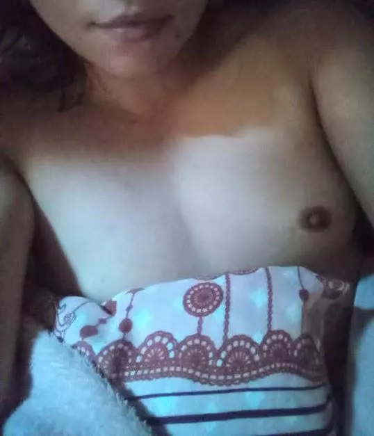 Don't feel like leaving bed, can my naughty little nipple and lips entice you to join me?