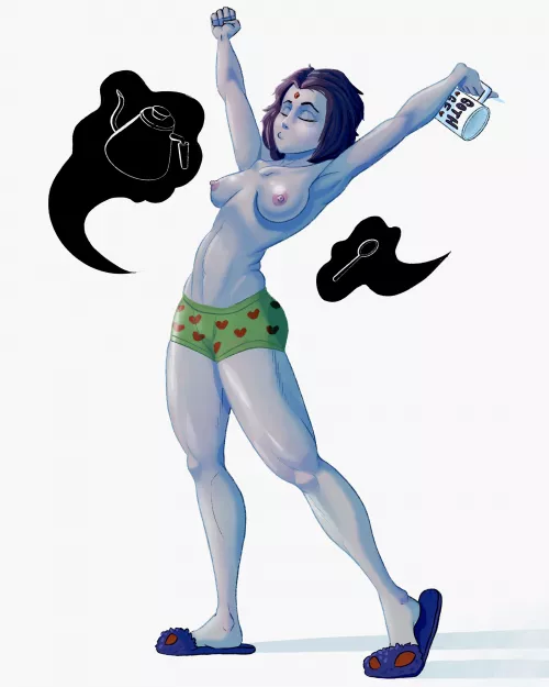 Don’t talk to Raven until she’s had her morning tea. (By Lewd Gold)