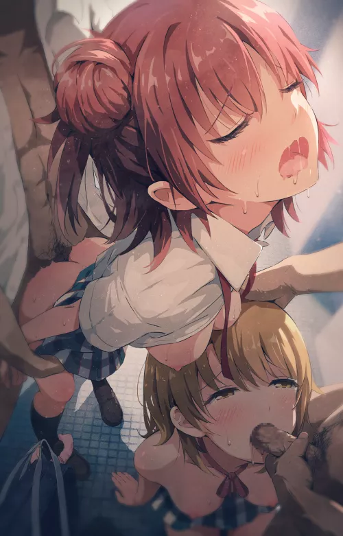 Double schoolgirl action Double schoolgirl action