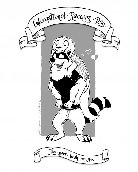 Drawtober 1 - Raccoons Appreciation Day. By me (@NikRaccoom )