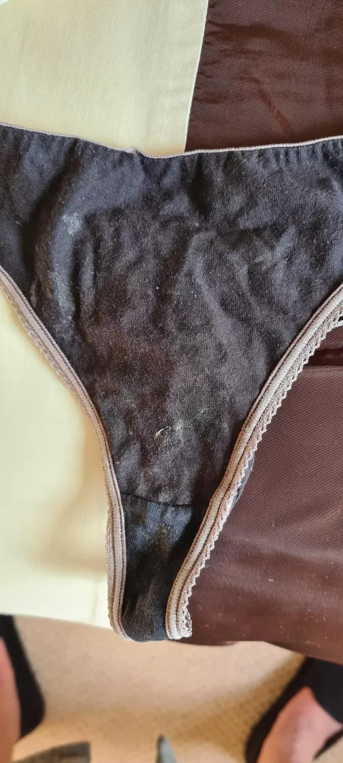 Dried cum always looks good in black panties!! 😜 (for video of me cumming in wife's panties, please see about 10 down in HOT posts) 👍 Dried cum always looks good in black panties!! 😜 (for video of me cumming in wife's panties, please see about 10 down in HOT posts) 👍