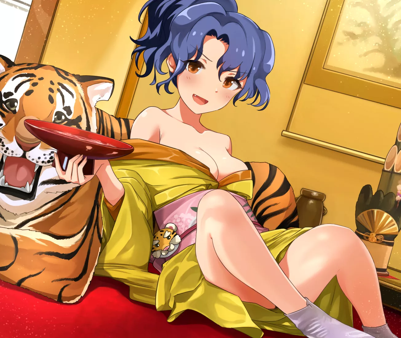 Drinks and tiger. [Idolmaster Million Live!]