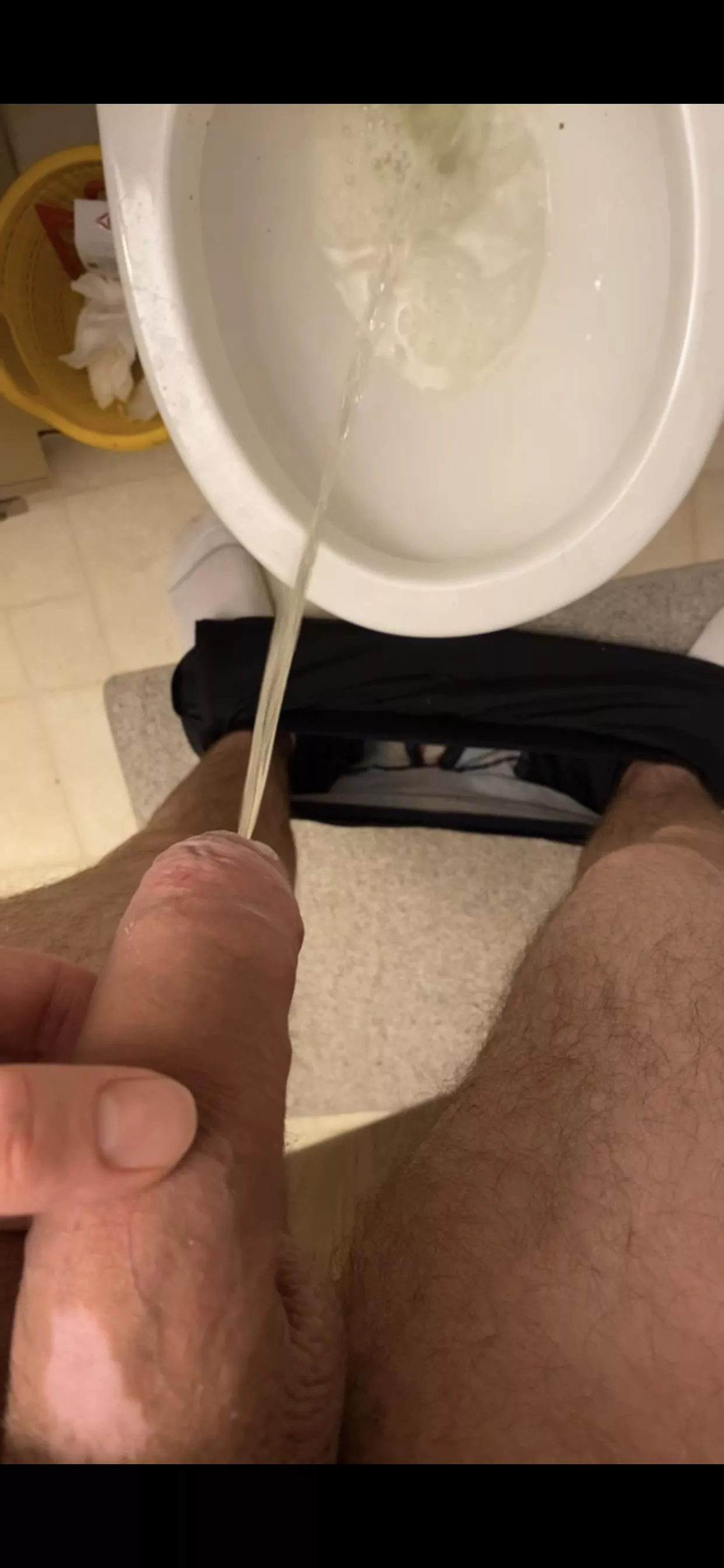 Dropping the pants all the way down Dropping the pants all the way down