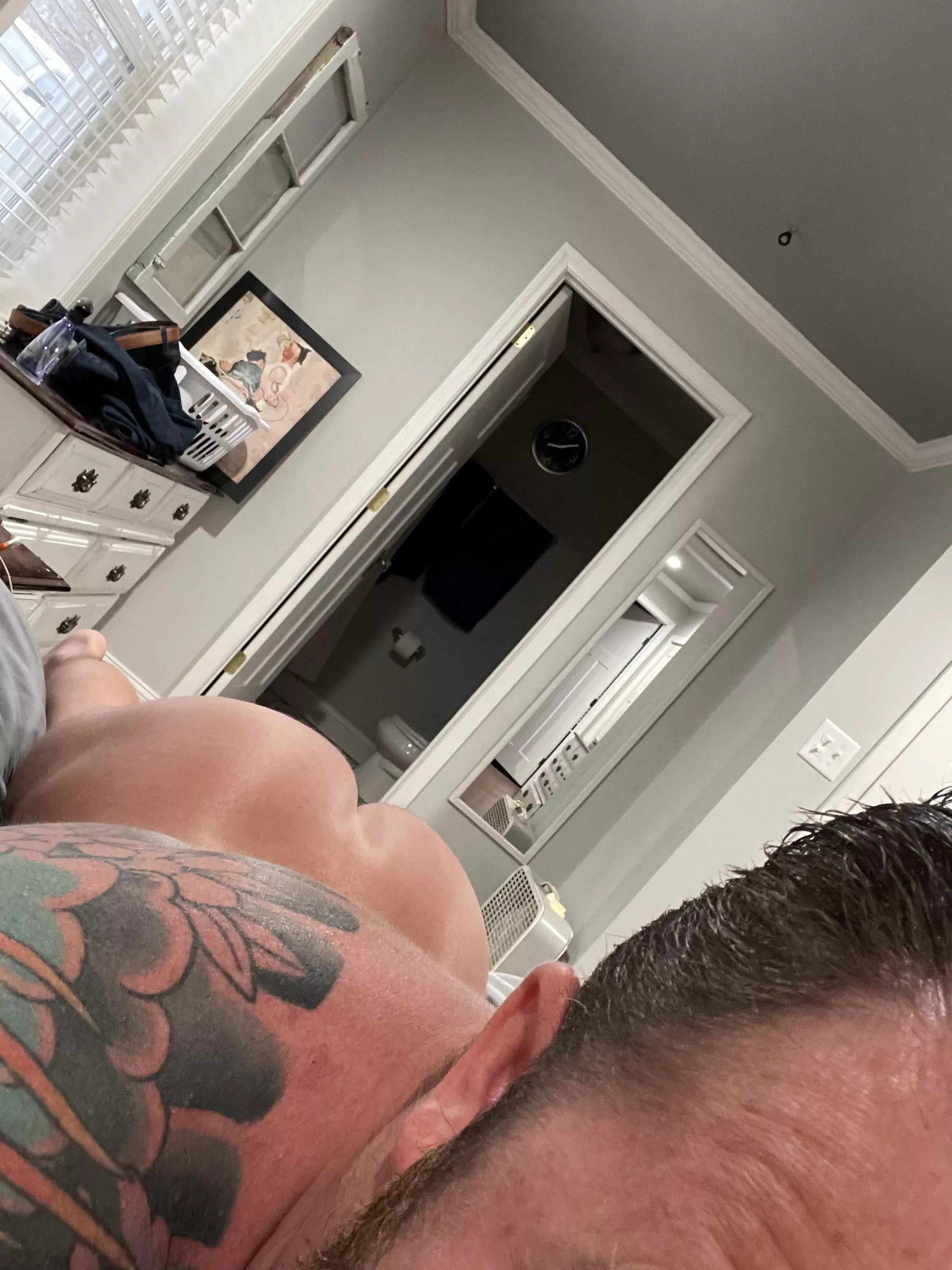 Drying off after a shower