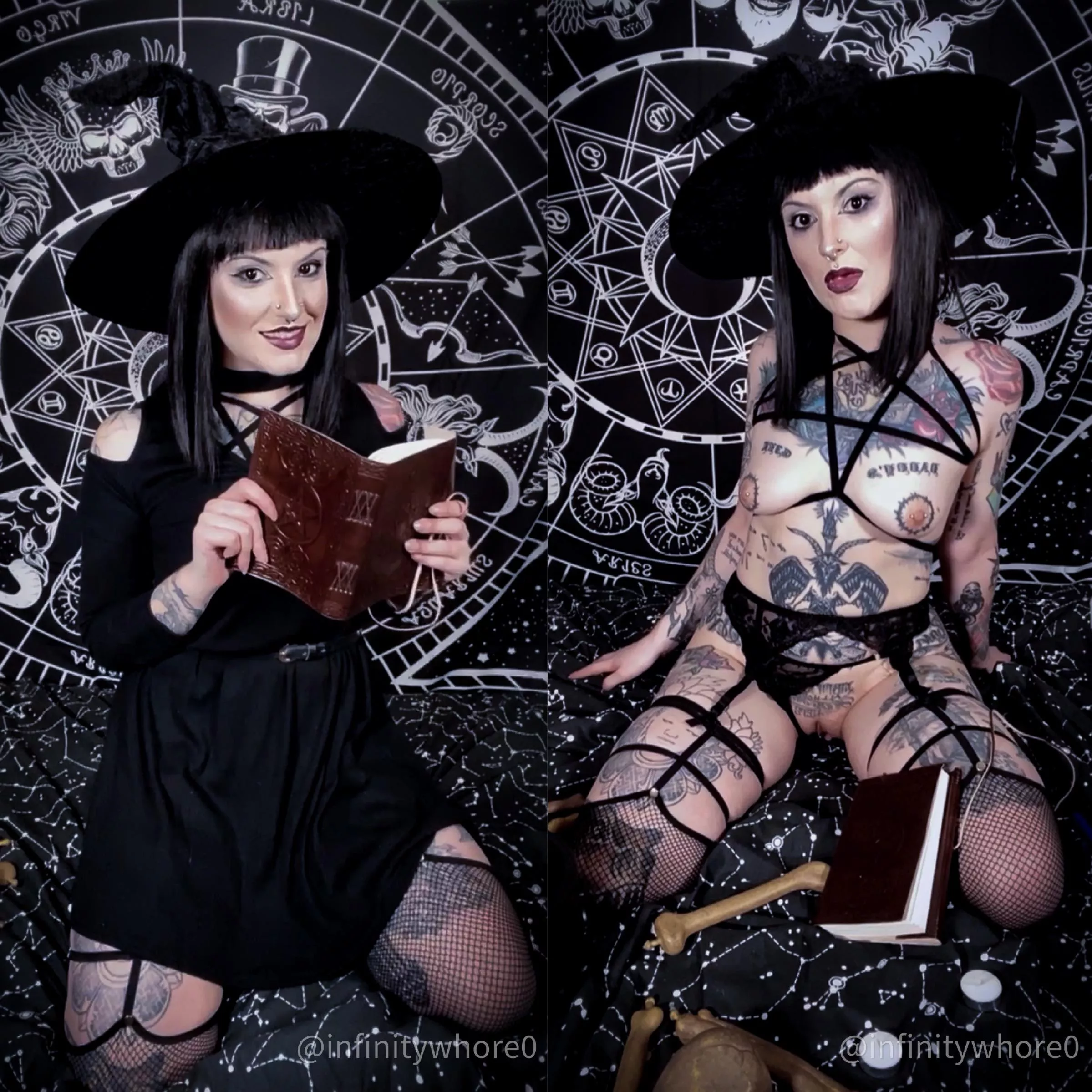 During and after we do spells class together 👀🖤🔮 During and after we do spells class together 👀🖤🔮