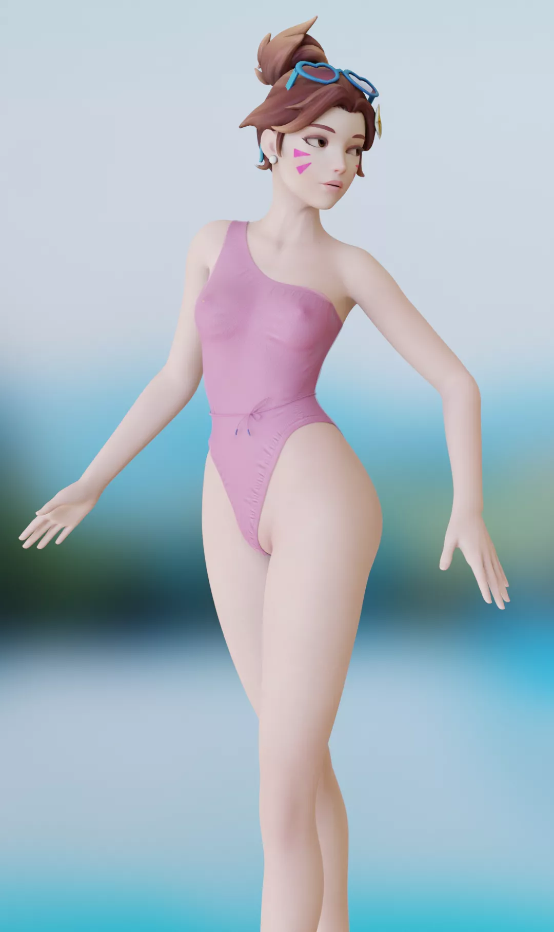 D.Va near the pool (DieScope) D.Va near the pool (DieScope)