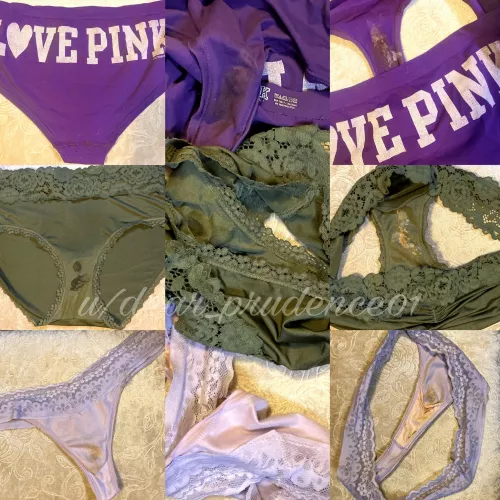 Each one of these delicious panties are waiting for their forever home. Just the treat you need to end the week proper 💋 [SELLING] Custom panty orders, digital add-ons, and more. Tribute & contact methods below ⬇️