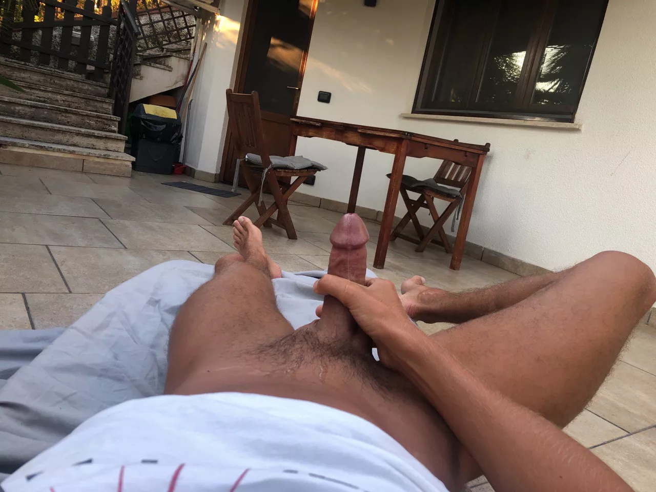 Early morning on my bnb terrace while bf was sleeping inside