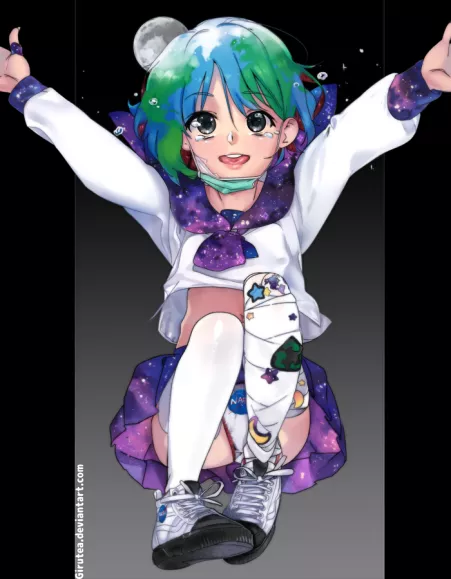 Earth-chan by girutea