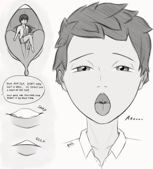 Eaten on the Job (Nyabulon) [F/M] [macro/micro] [unwilling] [mawshot]