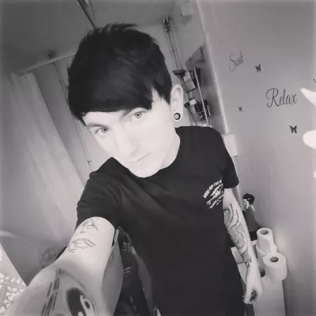 Edgey black and white selfie 😂 Edgey black and white selfie 😂
