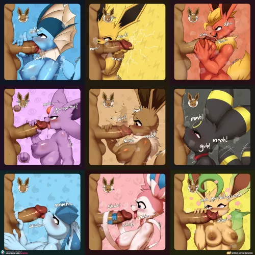 Eeveelution Blowjobs [MF] (Burgerkiss)